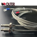 ss304 flexible insulated braid shielding cable platinum wire thread rtd thermal resistance manufacturer pt100